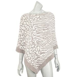 BAREFOOT DREAMS Cozychic Ultra Lite Poncho gray Leopard print One Size